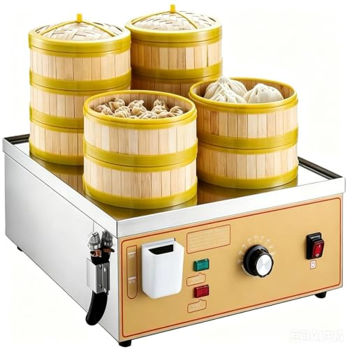 Cuiseur Vapeur Électrique Professionnel À Quatre Trous, En Acier Inoxydable, Pour La Cuisine Chinoise, Idéal Pour Les Petits Pains, Les Raviolis Et Le Riz. Machine À Vapeur À Plusieurs Niveaux
