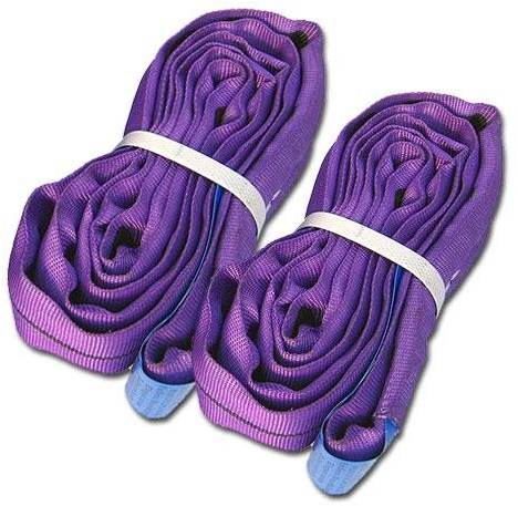 PROFI Rundschlingen 1t 2m Umfang Hebebänder Hebeschlingen ENorm1492-2 Lila (2er- Set)