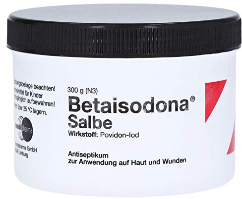 Betaisodona® Salbe 300 g – Antiseptikum mit Depotwirkung zur großflächigen Wundversorgung – mit Povidon-Iod gegen Bakterien, Viren & Pilze – hautfreundlich & schmerzfrei in der Anwendung