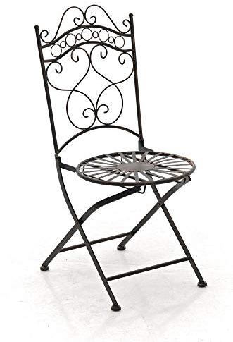 CLP Eisenstuhl Indra im Jugendstil I Antiker handgefertigter Gartenstuhl I erhältlich, Farbe:Bronze