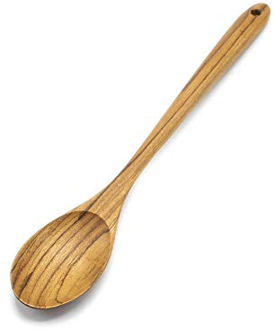 FAAY 13.5 Teak Cooking Spoon, Wooden Spoon, Mixing Spoon Handcraft from Teak | Healthy and High Moist Resistance for Non Stick Cookware