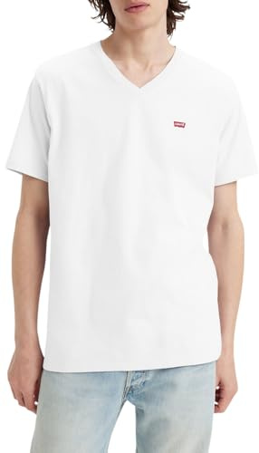 Levi's Homme Original Housemark V-Neck, White, M