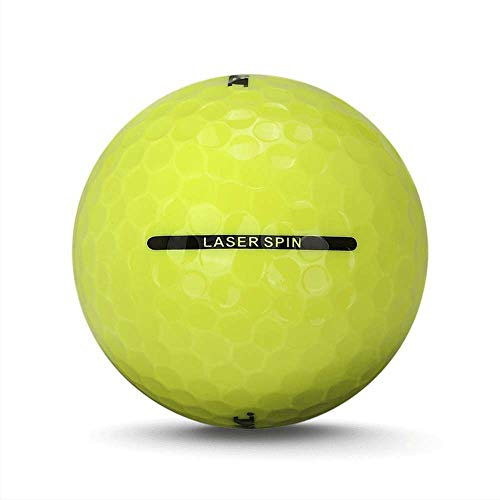 Ram Golf Laser Spin Golf Balls Incredible Value Golf Balls (Yellow, 3 Pack / 36 Balls)