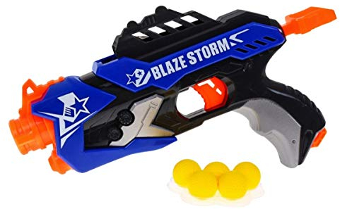 BSD Blaze Storm Soft-Pfeil Pistole - Spielzeug Pistole, Weiche Kugeln Gewehr, Schaumkugeln Spielzeug Blaster - 5 Weiche Kugeln