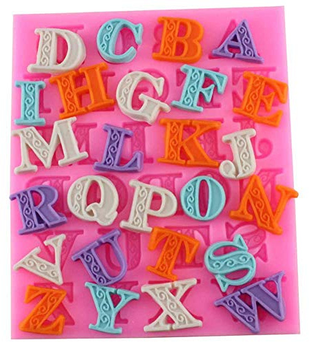 DUBENS Zarte Spitze Buchstaben Alphabet Silikon Keks Kuchen Formen Fondant Cookie Mousse Schokolade Mold DIY Kuchen Dekoration