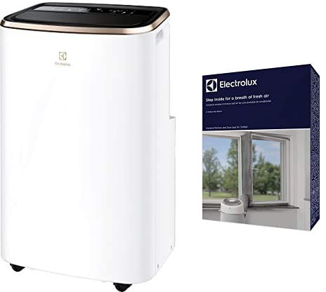 Electrolux EXP26U758CW ChillFlex Pro Gold Climatizzatore Portatile, 10K BTU, Classe A++, SuperSilent 41 db (A), Gas R290 + Window e Door EWS01 Kit per Sigillare Finestre e Porte