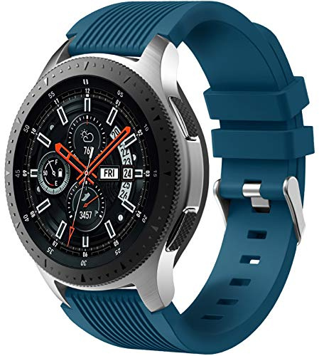 Dirrelo Armband Kompatibel mit Samsung Galaxy Watch 3 45mm/Galaxy Watch 46mm/Huawei GT 2 46mm, 22mm Weiche Silikon Sport Armbänder Ersatz für Samsung Gear S3 Frontier für Herren Damen