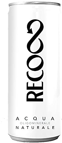 Acqua Minerale Naturale Recoaro in Lattina | 24 Pezzi da 33 Cl | Plastic Free | Prodotto a Ridotto Impatto Ambientale | Basso Contenuto di Sodio | Appenino Centrale Abruzzese