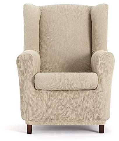 Eysa Funda de sillón orejero elástica Llion 1 Plaza Color 00,Crudo