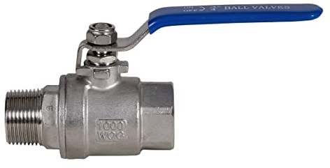 JIVTO Stainless Steel Ball Valve 3/4 Inch BSP,Male to Female, Full Port Valve for Gas, Oil, Liquid, Water.
