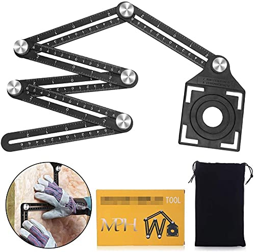 WJJ Localizzatore di Foro piastrella in Ceramica Foro Universale con Perforazione di Posizionamento Perforazione Multifunzione piastrellatura ad Alta precisione a 60 Volte