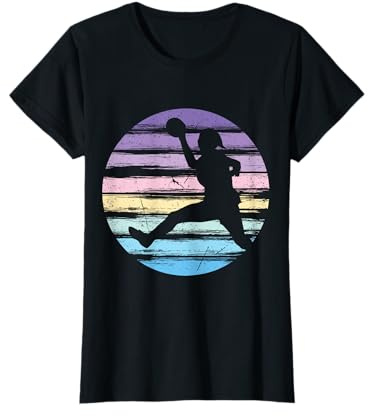 Handball Retro Handballerin für Handballspielerin Mädchen T-Shirt
