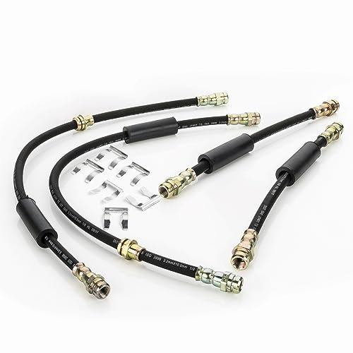LST 4x Bremsschlauch Bremsleitung Set vorne hinten + Halteklammer TT 8J
