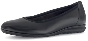 Gabor Damen Klassische Ballerinas | Frauen Flats | Moderate Mehrweite (G) | Abendschuhe | Slip-ons | Freizeitschuhe | Pumps | schwarz | 41 EU - 7.5 UK