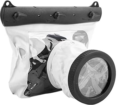 Camera Waterproof Housing, Full Sealed Anti Shock, 20m Underwater Waterproof Dry Bag, Pouch Diving Case for DSLR Cameras (White)