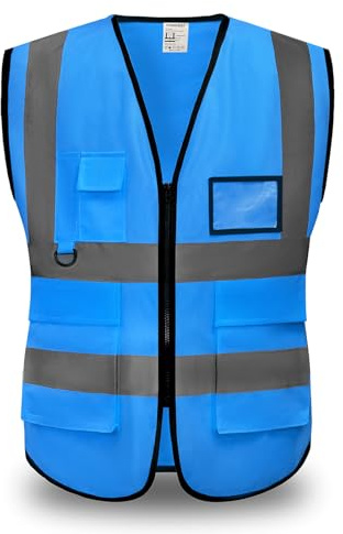 YUANVEST Sicherheitswesten Warnweste,Hohe Sichtbarkeit Reflektierende Sicherheitsweste,2-Zoll Reflektierende Streifen Hohe Sichtbarkeit Weste,Erfüllt ANSI/ISEA Standards