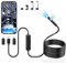 Acoath Endoscope Inspection Camera with Light, Dual-Lens 1920P HD Borescope with 8 LED Lights, IP67 Waterproof Flexible Tools, 5M Semi-Rigid Snake Drain Garage Camera for Android & iOS