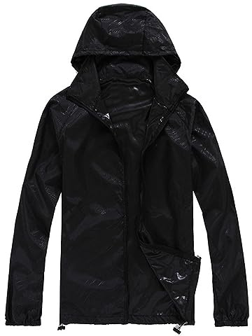 Women's Outdoor Waterproof Jackets Lightweight Full Zipper Rain Coats With Hood Solid Color Long Sleeve Raincoat Ladies Windproof Camping Hiking Running Jackets