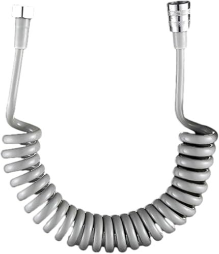 Generic Spring Flexible Shower Hose, 3M, Grey, Polyurethane, Flexible Telescopic Shower Hose for Sprayer, Hand Shower, Toilet Bidet, Sink