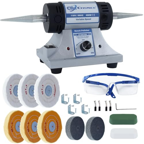 CTISMICE Jewelry Bench Polisher 450W Motor