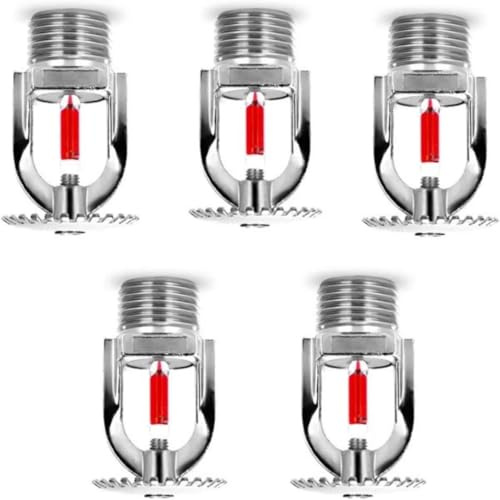 5 Stück 68 ℃/155 ℉ DN20 Upright Type Sprinkler Feuer Sprinklerkopf Feuersprinklerkopf Fire Sprinkler Head Feuersprinkler für Zuhause