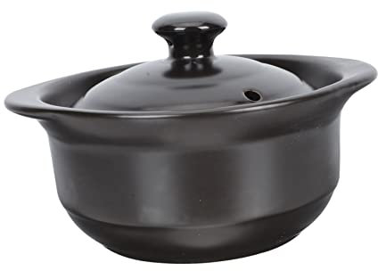 FUNOMOCYA Casseruola per La Casa 1l Pentola per Zuppa in Ceramica Resistente agli Shock Termici Manico Sicuro per Uso Domestico, Ristoranti e Hotel