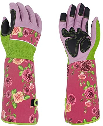 YQVEOT Schnittschutzhandschuhe, Lange Rosenschnitt-Gartenhandschuhe Pannensicherer Arbeitshofhandschuh Händeschutz Wasserdichter Gartenhandschuh for Trimmen Langlebig(A 37x15cm)
