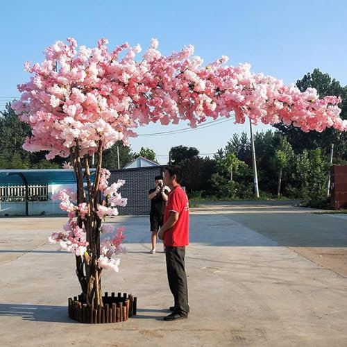 Albero di ciliegio artificiale in fiore, pianta finta realistica per interni ed esterni, perfetta per matrimoni e decorazione per il retro