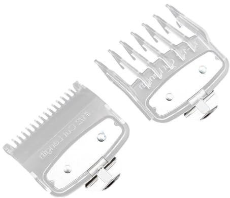 2 Piezas de Guía Juego de Peine Guía Compatible con Wanl Cortapelos, Plásticos Peines Maquina Cortar Pelo Compatible, Peine de Peluqueria Profesional, Cubierta Protectora Cortadora (Transparente)