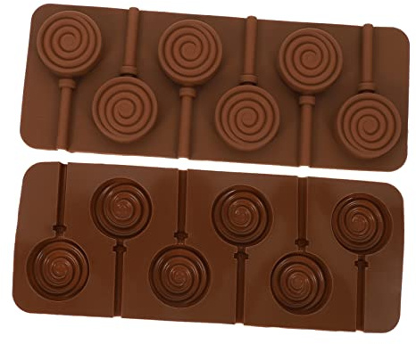 COLLBATH 2 pièces Moule Silicone Sucette Cavités pour Biscuits et Chocolat Lot de Multi pour Pâtisserie Familiale et Professionnelle