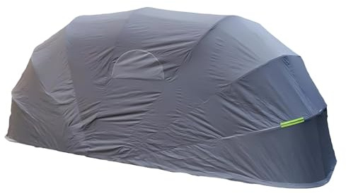 Heliosrider Carport Zelt Zeltgarage Garagenzelt Lagerzelt Faltbar Einziehbar mit Uv-BestäNdig Winterfest Unterstand für Auto SUV Boot Kleintransporter(Gray)