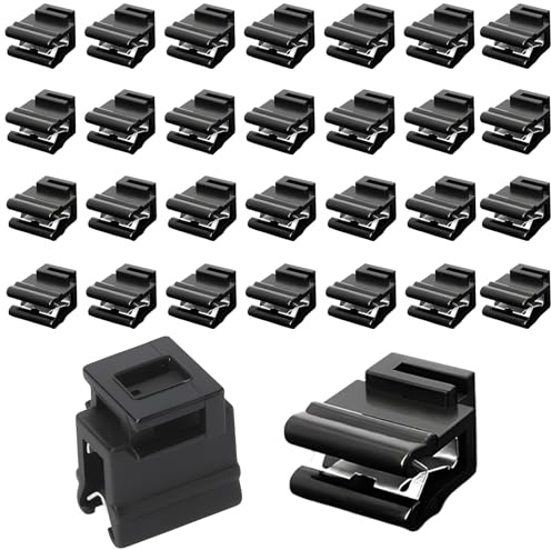 Kabelbinder Halter, Kabelschellen, 30 Stück Cable Tie Holder mit Clip für Kabelmanagement, Büro, Haushalt, Auto, Werkstatt