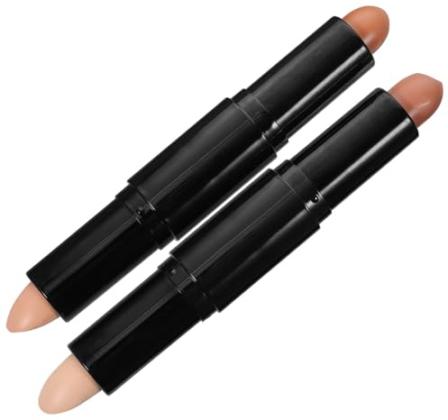 SMASOLO Barra de Contorno para Maquillaje 2 Piezas Doble Cabezal Tamaños Compactos Corrector en Barra Iluminador Facial para Mujeres Uso Diario y Viajes