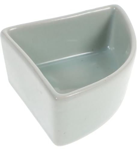 TOGEVAL Ceramic Hamster Feeding Bowl Anti-spill Pet Water Dish for Animals Dry Food and Snacks Holder for Hamsters Squirrels Parrots and Birds Blue