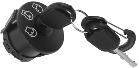SHINEOFI Interruptor de Encendido Metálico de para Cortacésped Diseño de Posiciones Resistente al Clima Compatible con con Llaves para Instalación Sencilla y Rendimiento Estable
