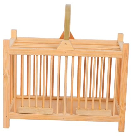 Gadpiparty Holz-kleintierkäfig mit Nistplatz für Grillen und Kleintiere Kompakter Reisekäfig für Hamster und Vögel Einfach zu Reinigen Transportieren