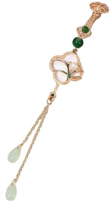 Spilla con motivi asiatici realizzata a mano Lega leggera Fiori pruno Orchidee Crisantemo Accessorio Qipao Prugne Orchidee Crisantemo Spilla