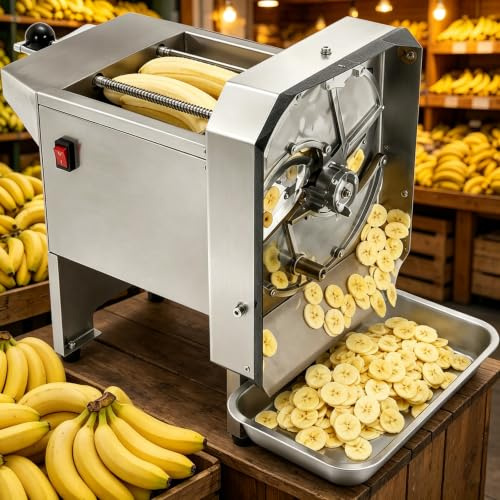 PAMZV Affettatrice Professionale per Frutta E Verdura, 130 Giri/min, Spessore di Taglio Regolabile 0-10 Mm, capacità Produttiva (kg/h): 20-180, per Ristoranti E Negozi di Frutta E Bevande