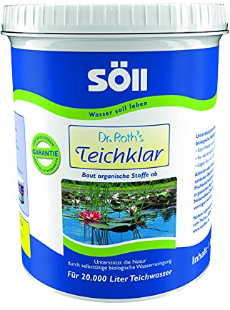 Söll 80382 Dr. Roth's Teichklar, 3 kg - Teichreinigung, Algenprophylaxe, Mikroorganismen bauen Schadstoffe ab, natürliche Wasserklärung im Teich Schwimmteich Fischteich