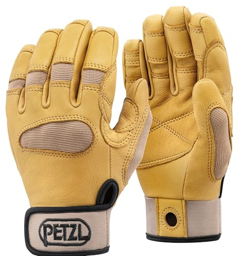 PETZL - Handschuhen zum Sichern und Abseilen CORDEX PLUS - Unisex, Hellbraun , L