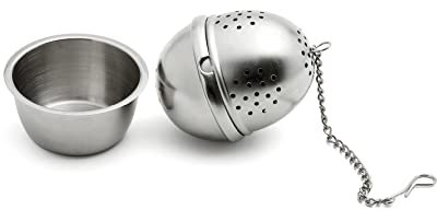 Weis 14502 Boule à Thé Ovale Acier Inoxydable Argent 3,5 x 3,5 x 5 cm