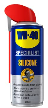 WD-40 Specialist Silicone Spray Lubricant 400ml Can - Versatile All-Weather Protection for Extended Tool Life, Repels Moisture, Dust, and Grime - Smart Straw Applicator Included