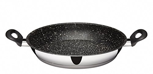 INOXIBAR 51223 - Paellera con Recubrimiento Antiadherente Efecto Piedra, 24 cm