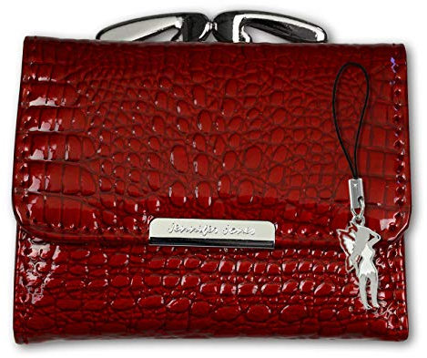 DrachenLeder Damen Frauen Minibörse Geldbörse rot Leder 9.5x2x8cm OPJ119R Leder Minibörse