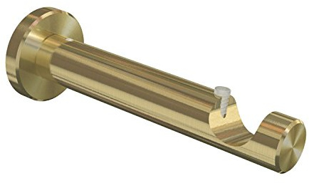 Flairdeco Träger offen für 20 mm Ø Gardinenstange, 1-läufig, Messing matt