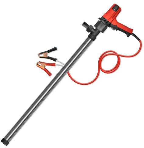 Diesel Faspumpe Biodiesel DIESELPUMPE HEIZÖLPUMPE 24V DIESELPUMPE SELBSTSAUGEND / 1 stk. Tülle und Schelle, ÖLPUMPE ÖLABSAUGPUMPE UMFÜLLPUMPE DIESEL ELEKTRISCHE FASSPUMPE für DIESEL und HEIZÖL