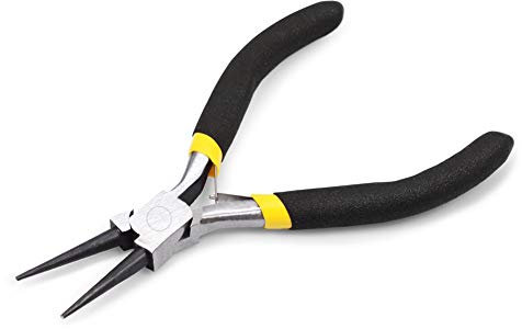 LEONTOOL Mini Round Nose Pliers for Jewelry Making Smooth Jaw 5 Inch Wire Looping Pliers Wire Bending Pliers Jewelry Making Tool Precision Handcraft DIY Hand Tool for Wire Looping Wrapping Beading