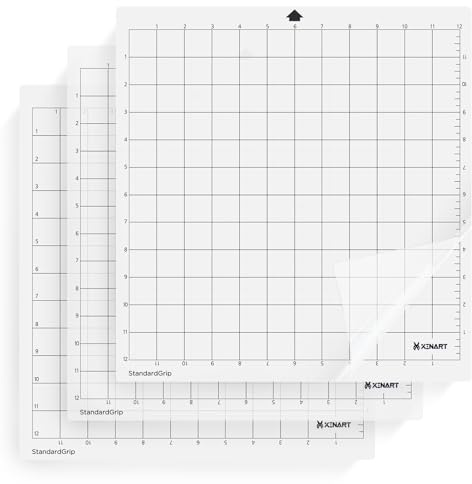 XINART Alfombrilla de corte para Silhouette Cameo 4/3/2/1, 3 unidades, agarre estándar, alfombrilla de corte acolchada, 12 x 12 cm, accesorio de repuesto para Silhouette Cameo 5