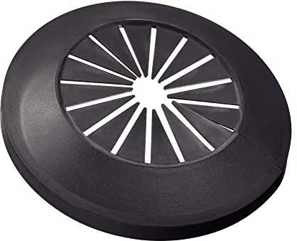 sourcing map Pipe Cover Decoration, 15mm-40mm PP Plastic Escutcheon Water Pipe Drain Line Cover Black 8pcs