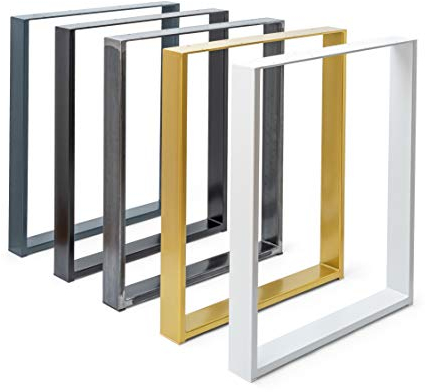 Magnetic Mobel 2X Tischgestell | Tischbeine Metall | Tischkufen | Schwarz, Industrial, Weiß, Gold, Anthrazit | alle Größen (B60 x H72 cm Golden)